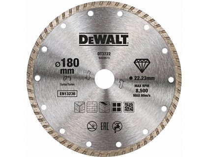 DeWALT DT3722 180x22.23mm DIA kotúč Turbo na murovacie materiály