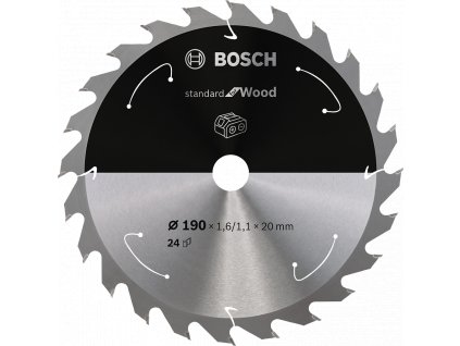 BOSCH 190x20mm Standard for Wood (24 zubů)