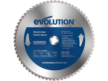 EVOLUTION EV035066 355x25,4mm (66Z) pílový kotúč na rezanie ocele