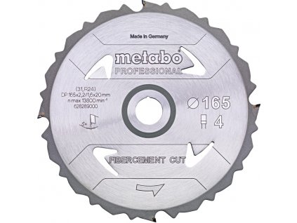 METABO Fibercement Cut Professional pilový kotouč 165x20mm (DFZ4)