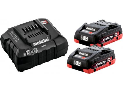 METABO 18V sada 2x LiHD 4,0 Ah SE + nabíječka