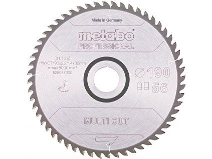 METABO pilový kotouč Multi Cut 190x30mm (56 zubů)