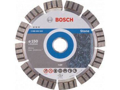 BOSCH 150x22,23mm DIA kotúč na rýchle rezanie kameňa Best for Stone (2,4 mm)