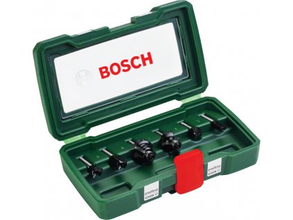 BOSCH 6dílná sada fréz z tvrdokovu (stopka 6 mm)