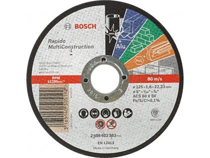 BOSCH Rapido Multi Construction univerzálny deliaci kotúč 125mm (1.6 mm)