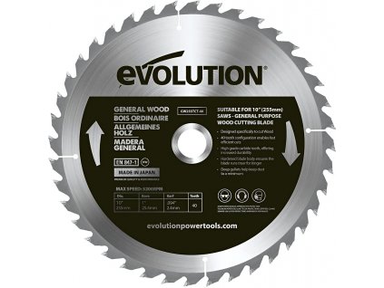 EVOLUTION EV025540 255x25,4mm (40Z) pílový kotúč na drevo