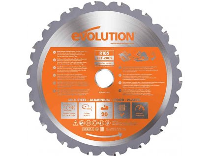 EVOLUTION EV018520 185x20mm (20Z) univerzálny kotúč na drevo, kov, hliník a plast