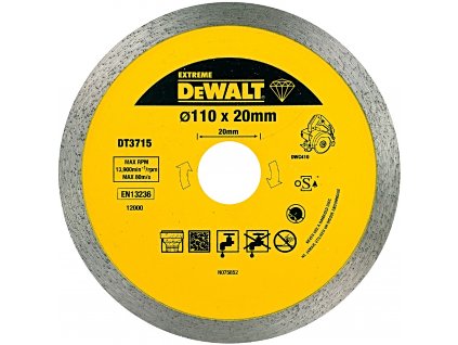 DeWALT DT3715 110x20mm DIA kotúč na jemné rezanie obkladov EXTREME