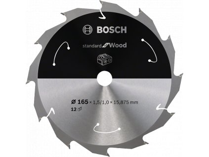 BOSCH 165x15,8mm Standard for Wood (12 zubů)