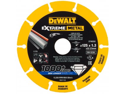 DeWALT DT40252 125x22.23mm diamantový kotúč na kov Extreme Metal