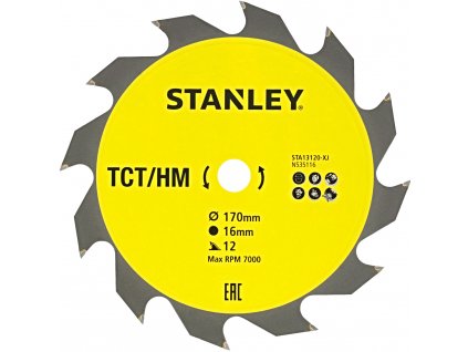 STANLEY pilový kotouč TCT/HM 170x16mm (12Z)