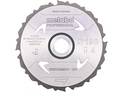 METABO Fibercement Cut Professional pilový kotouč 190x30mm (DFZ4)