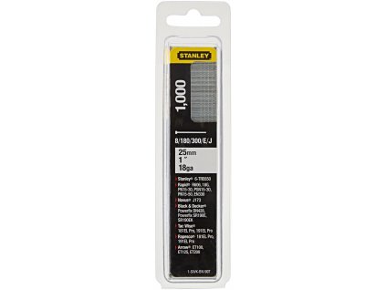 STANLEY 1-SWKBN100T kolářské hřebíčky typ J, 1000 ks - délka 25mm