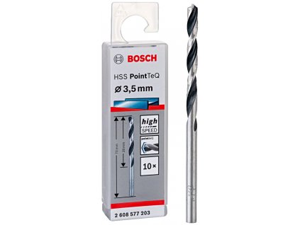 BOSCH HSS PointTeQ spirálový vrták 3.5mm (10 ks)