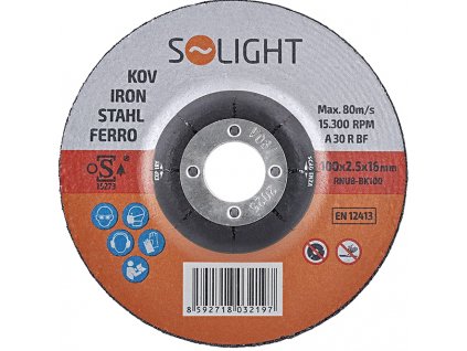 93913 5 solight rnu 100x16mm brusny kotouc na kov 2 5 mm