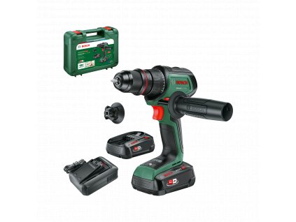 BOSCH AdvancedDrill 18V-80 Quicksnap (2x 2,5 Ah) aku skrutkovač + AL18V-44 (Set - 3 nástavce)