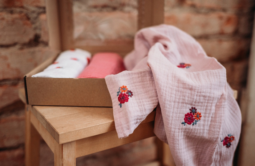 Dárková krabička mušelínových plen