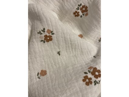 Mušelínová plena- červeně kvítky