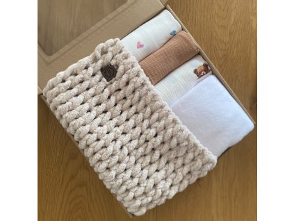 Dárková krabička s dekou a osuškou- neutrální