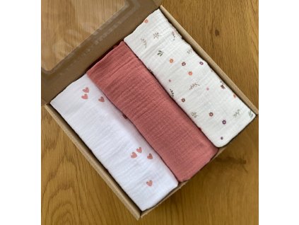 Dárková krabička-pro  holčičky- růžová srdíčka