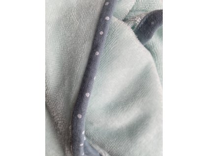 Maxi osuška- mint s mintovou obrubou s puntikem