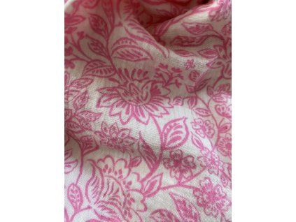 Šála- růžové květy