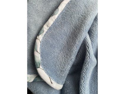 Maxi osuška- středně modrá s eukalyptem