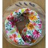 Kruhová šála- barevné květiny