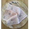 Slintáček- pudrovo-béžový s myškami