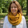 Kruhová šála- fialovo-zelená