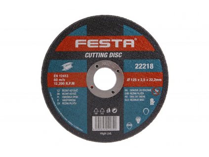 FESTA Kotouč řezný na kov 125x2,5x22,2mm