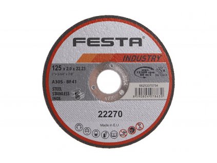 FESTA Kotouč řezný INDUSTRY na kov 125x2x22,2mm