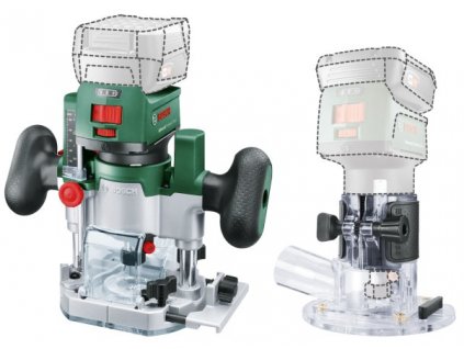 BOSCH AdvancedTrimRouter 18V-8 (verze bez aku) aku ohraňovací frézka + frézovací koš  Kompletní Battery set  | aku 18 V + nabíječka ZDARMA