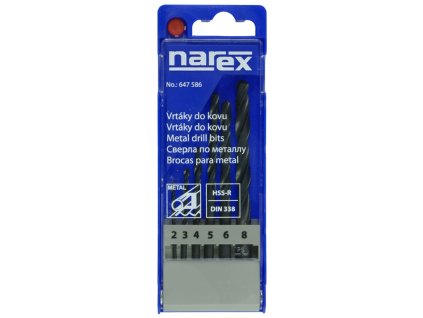 NAREX 6-SET HSS-R sada vrtáků