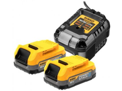 DeWALT DCB1102E2 XR Startovací sada aku 18V (2x1,7Ah) POWERSTACK + nabíječka