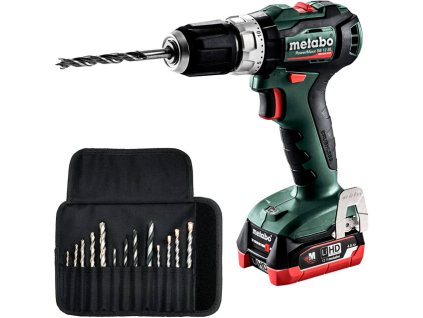 METABO PowerMaxx SB 12 BL (2x4Ah) 12V bezuhlíková aku vrtačka + sada vrtáků (13x)