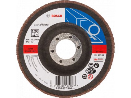 BOSCH X551 (G120) 115mm lamelový kotouč Expert for Metal - jemný, lomený