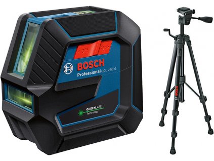 BOSCH GCL 2-50 G křížový laser s olovnicí + stativ