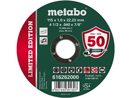 METABO rovný řezný kotouč na nerez a kov 115mm (1 mm)