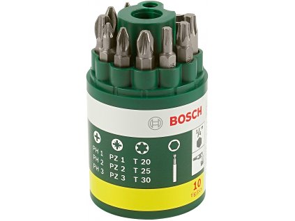 BOSCH sada bitů 25 mm PH 1/2/3 PZ 1/2/3 T 20/25/30 + univerzální držák, magnetický