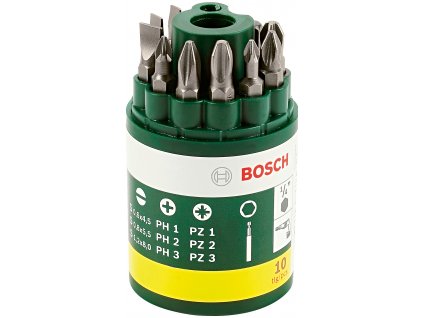 BOSCH sada bitů 25 mm PH 1/2/3 PZ 1/2/3 S 4,5/5,5/8 + univerzální držák, magnetický