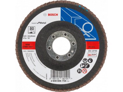 BOSCH X551 (G80) 115mm lamelový kotouč Expert for Metal - jemný, lomený