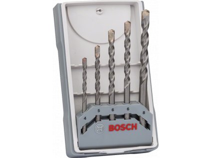 BOSCH 5dílná sada vrtáků do zdiva CYL-3 Silver Percussion (válcová stopka)