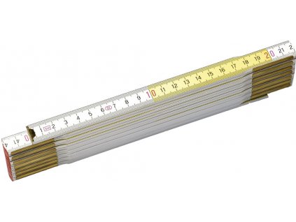 STANLEY 0-35-458 dřevěný skládací metr žluto-bílý