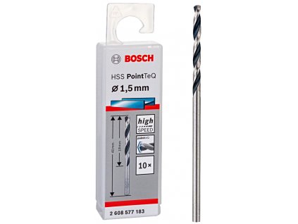 BOSCH HSS PointTeQ spirálový vrták 1.5mm (10 ks)