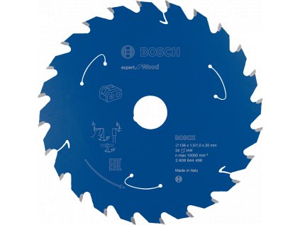 BOSCH 136x20mm (24Z) pilový kotouč na dřevo Expert for Wood - 2608644498