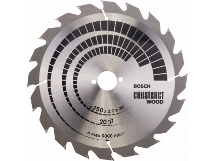 BOSCH pilový kotouč Construct Wood 250x30mm (20z)