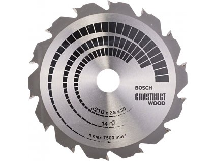 BOSCH pilový kotouč Construct Wood 210x30mm (14z)