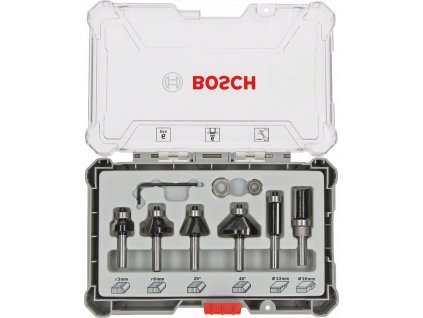 BOSCH 6dílná sada tvárových fréz Trim&Edging s 6mm vřetenem