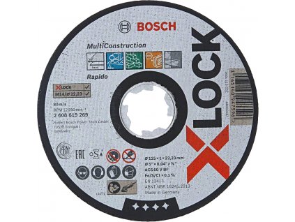 BOSCH Multi Material univerzální dělící kotouč X-LOCK (125/1.0 mm)